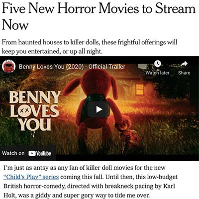 Five New Horror Movies to Stream Now